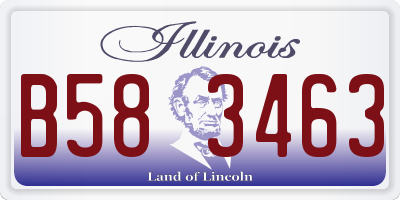 IL license plate B583463