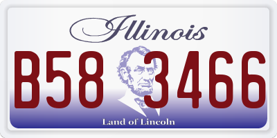 IL license plate B583466