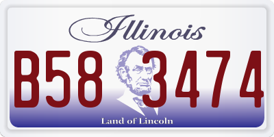 IL license plate B583474