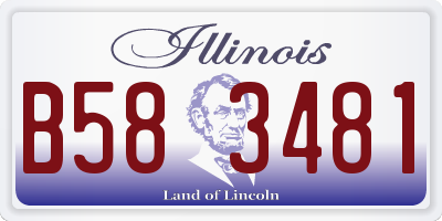 IL license plate B583481