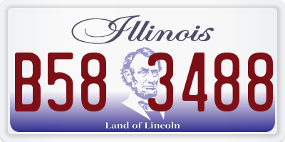 IL license plate B583488
