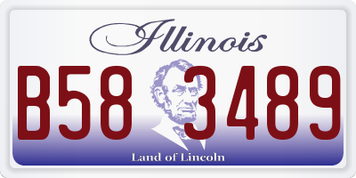 IL license plate B583489