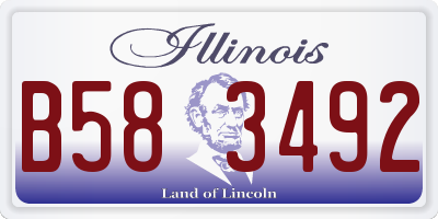 IL license plate B583492