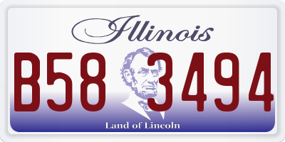 IL license plate B583494