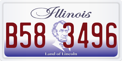 IL license plate B583496