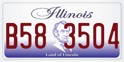 IL license plate B583504