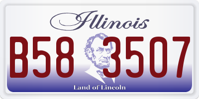 IL license plate B583507