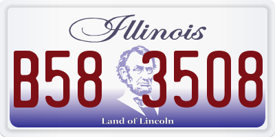 IL license plate B583508