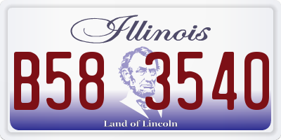IL license plate B583540