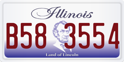 IL license plate B583554