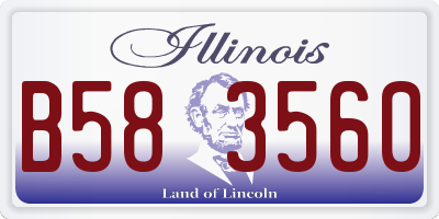 IL license plate B583560