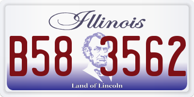 IL license plate B583562