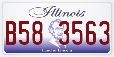 IL license plate B583563