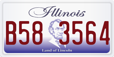 IL license plate B583564