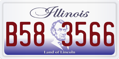 IL license plate B583566