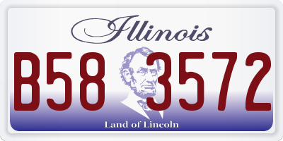 IL license plate B583572