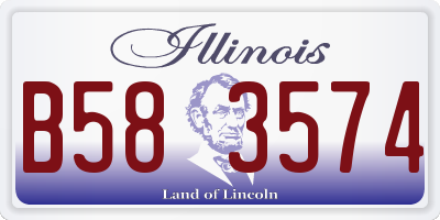 IL license plate B583574
