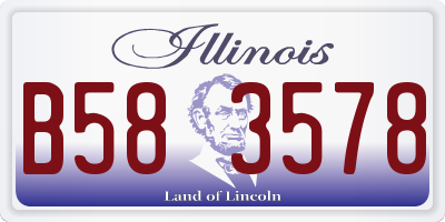 IL license plate B583578