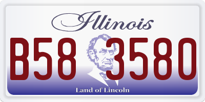 IL license plate B583580