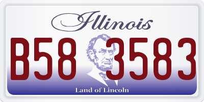 IL license plate B583583