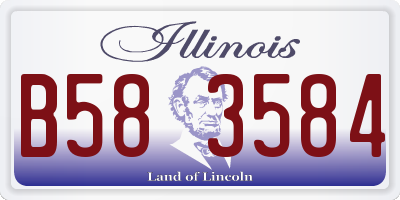 IL license plate B583584
