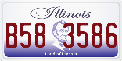 IL license plate B583586