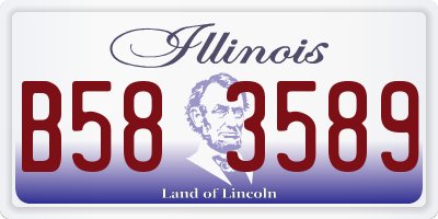 IL license plate B583589