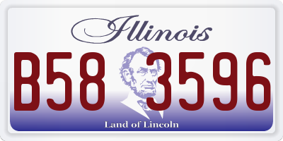 IL license plate B583596