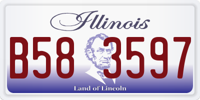 IL license plate B583597