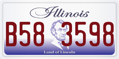 IL license plate B583598