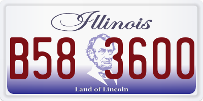 IL license plate B583600