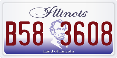 IL license plate B583608