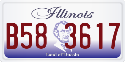 IL license plate B583617