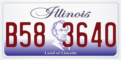 IL license plate B583640