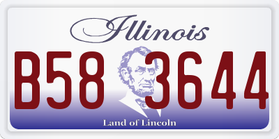 IL license plate B583644