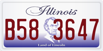 IL license plate B583647