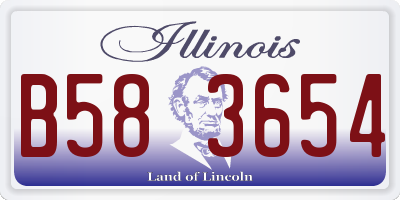 IL license plate B583654