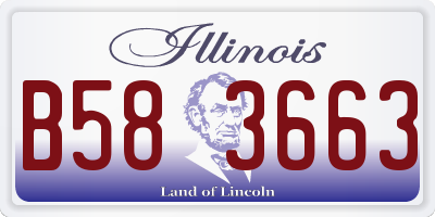 IL license plate B583663
