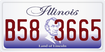 IL license plate B583665