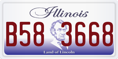 IL license plate B583668
