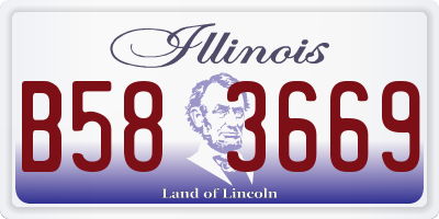 IL license plate B583669