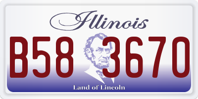IL license plate B583670