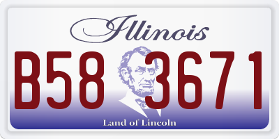 IL license plate B583671