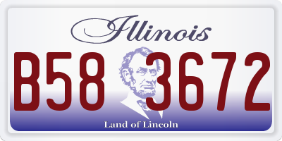 IL license plate B583672