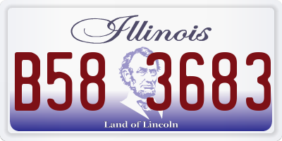 IL license plate B583683