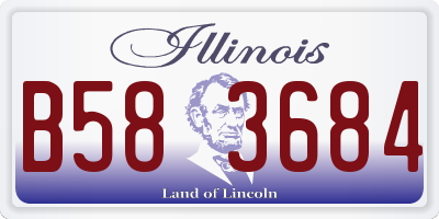 IL license plate B583684