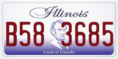 IL license plate B583685