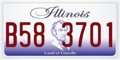 IL license plate B583701