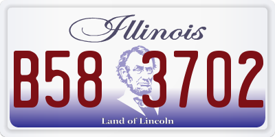 IL license plate B583702