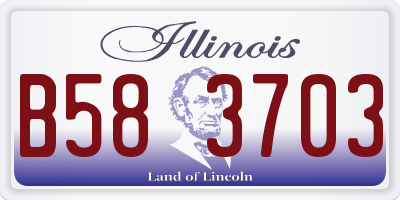 IL license plate B583703